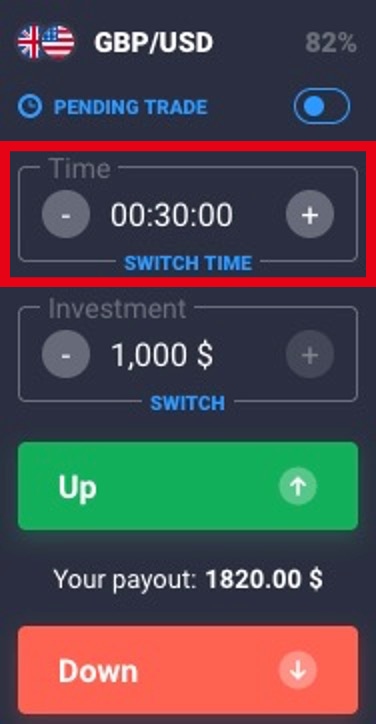 Trading 30-minute binary options